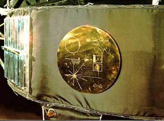 позолоченный диск на борту Вояджера 1